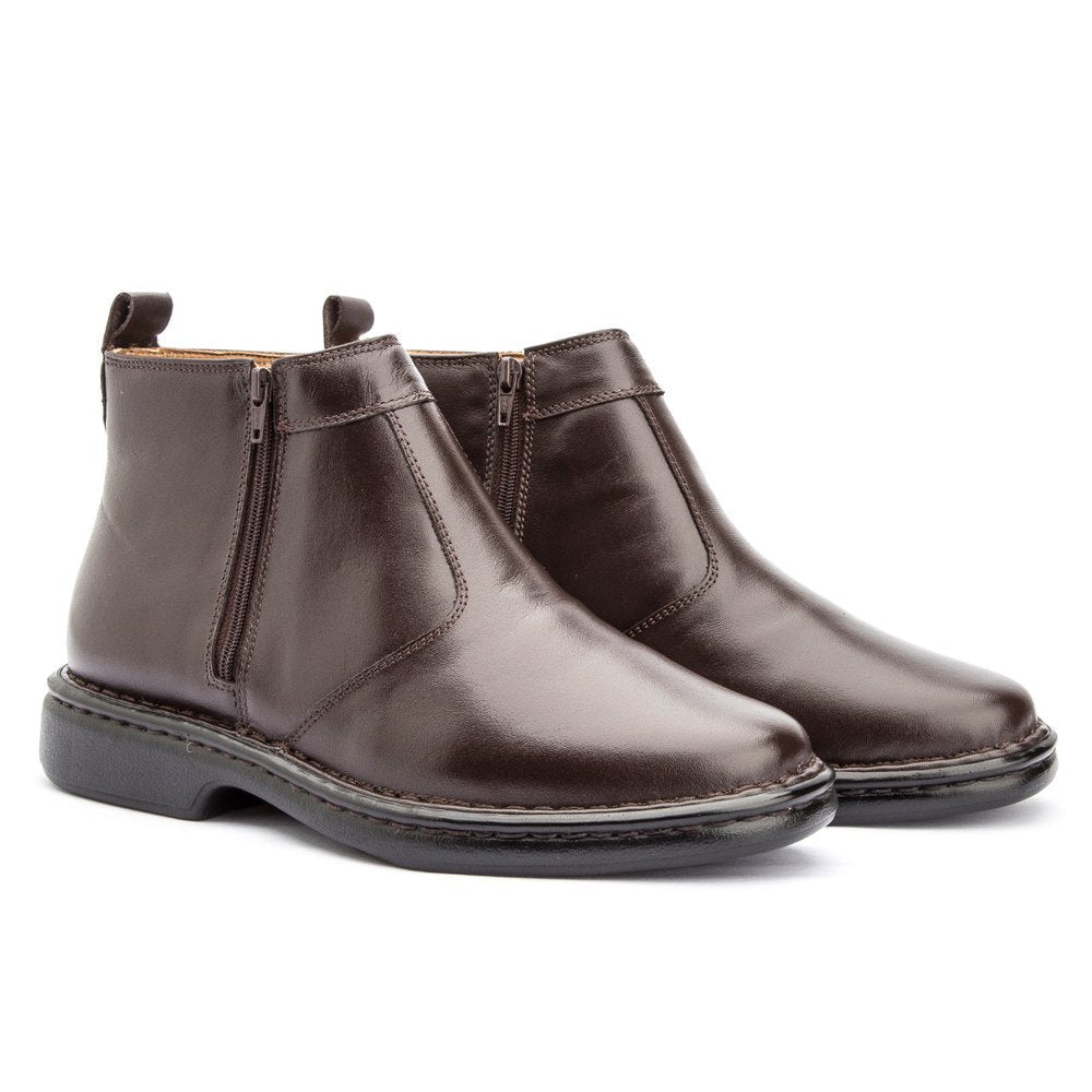Bota Couro Ziper Giacco