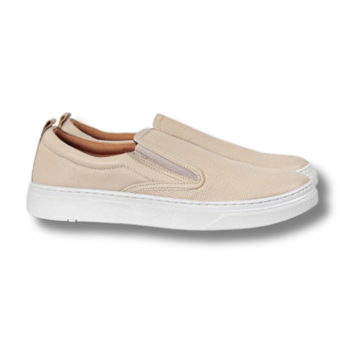 Tênis Casual Slip On Couro Legítimo Napoli