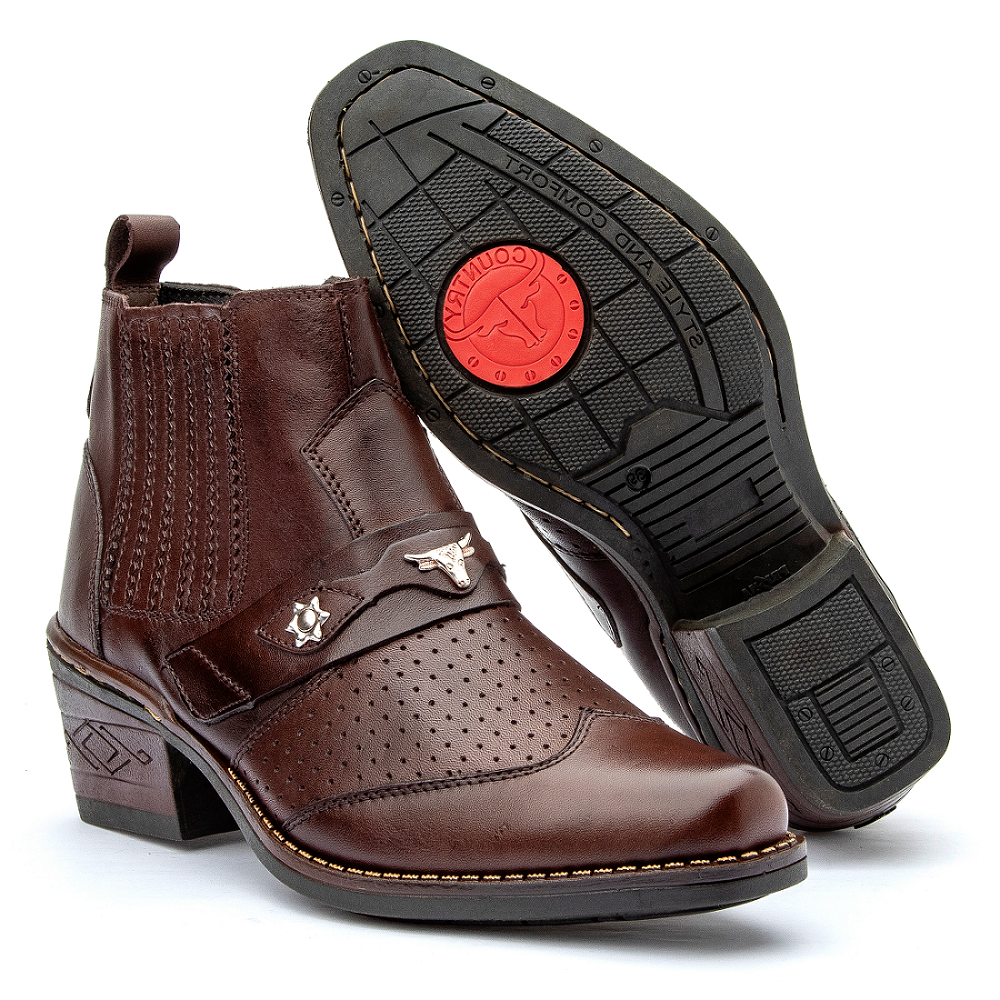Bota Couro Country Barretos Giacco