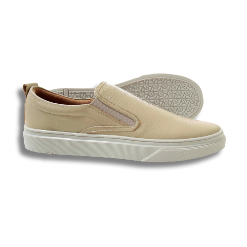 Tênis Casual Slip On Couro Legítimo Napoli
